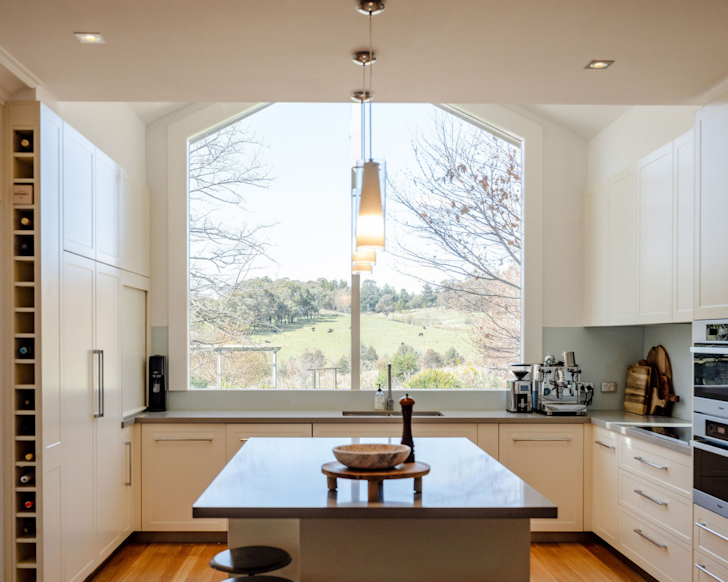 A light-filled kitchen at Among The Vines, one of the best airbnbs in Orange