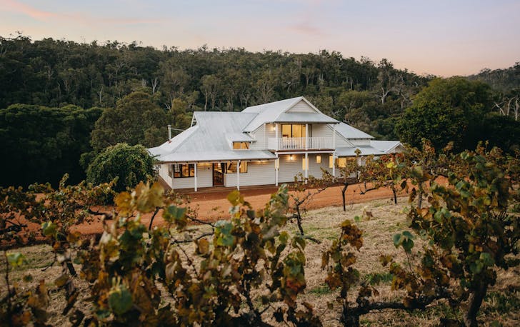 A heritage cottage at a winery
