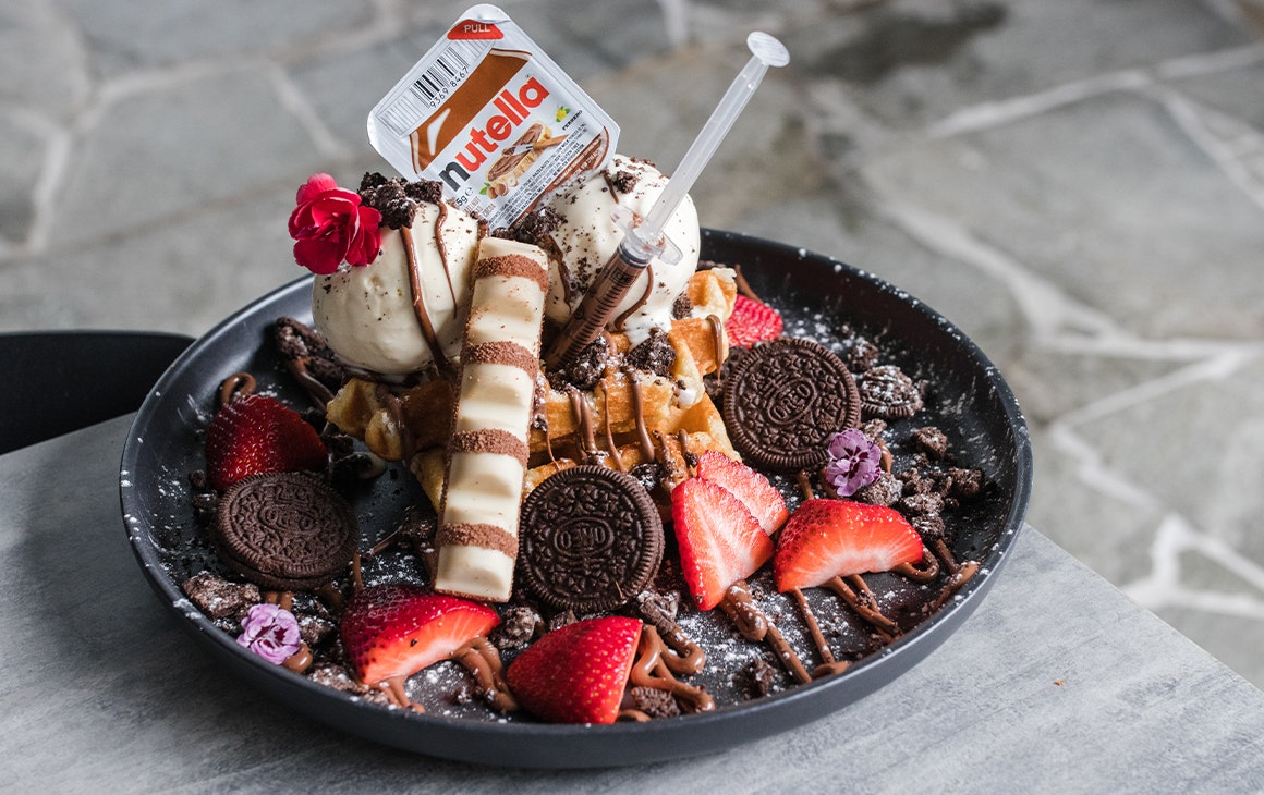 chocolate covered waffles
