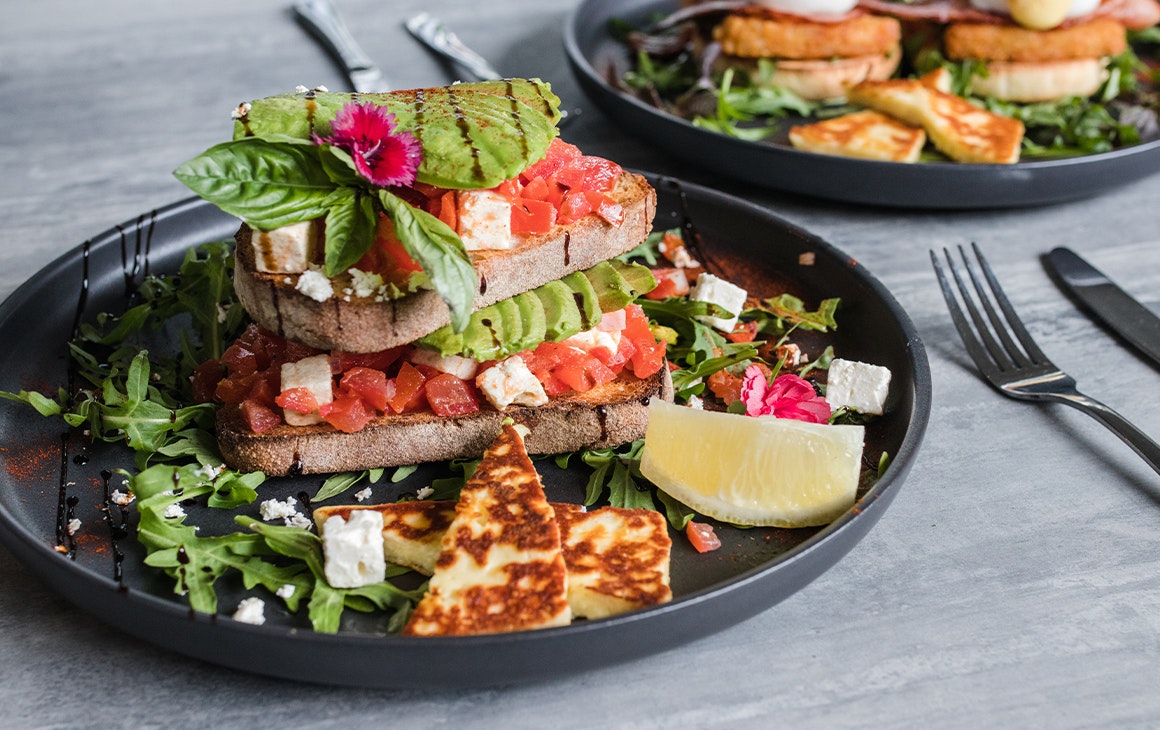 an avocado stack