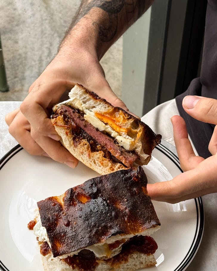 Angus bacon and egg roll