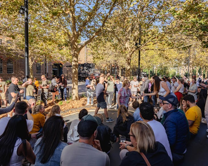 people playing two-up outdoors at brewdog sydney