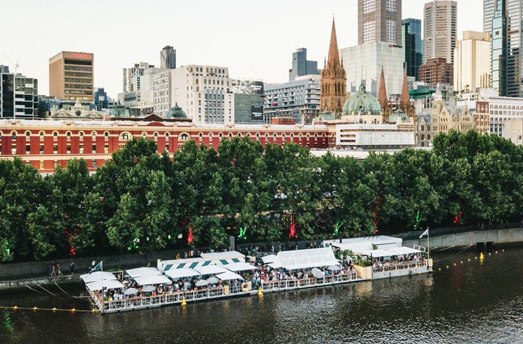 Arbory Afloat bar on the Yarra River.