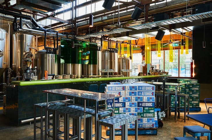 The interior of Atomic Beer Project in Redfern, Sydney. 