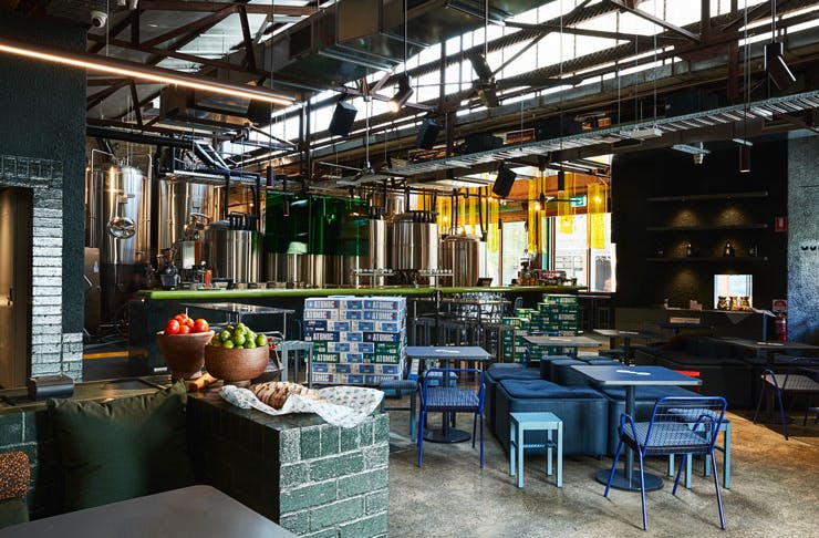 The interior of Atomic Beer Project in Redfern, Sydney. 