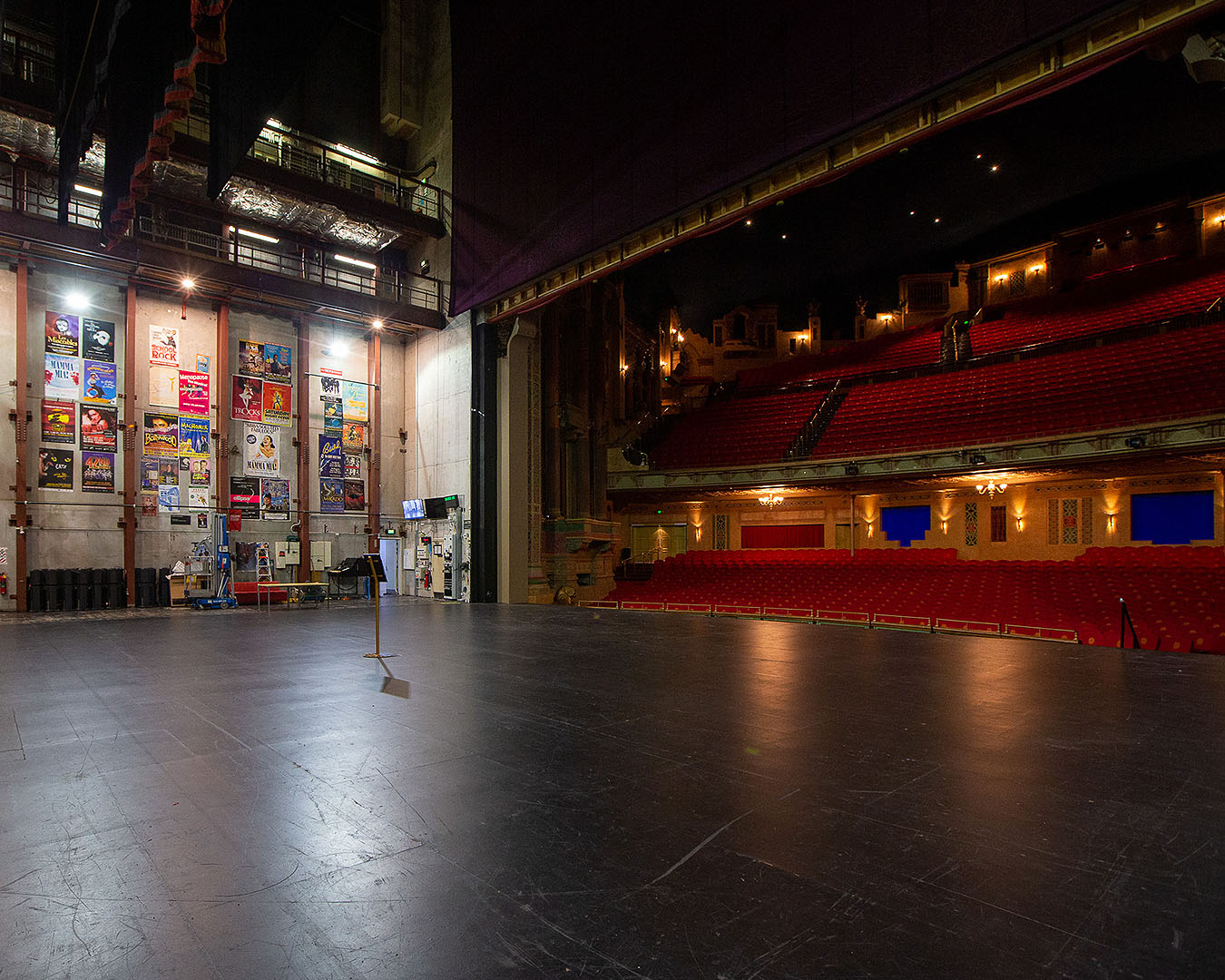 The Civic Theatre is seen from the stage.