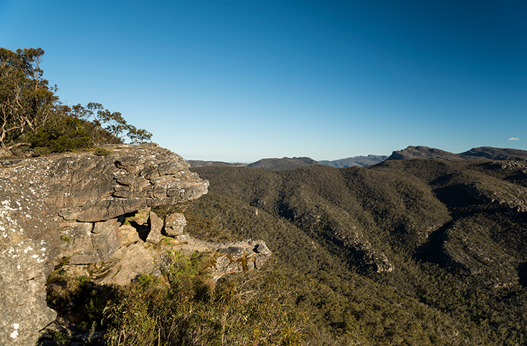 The gigantic rock formations at the Balconies look-out in The Grampians.