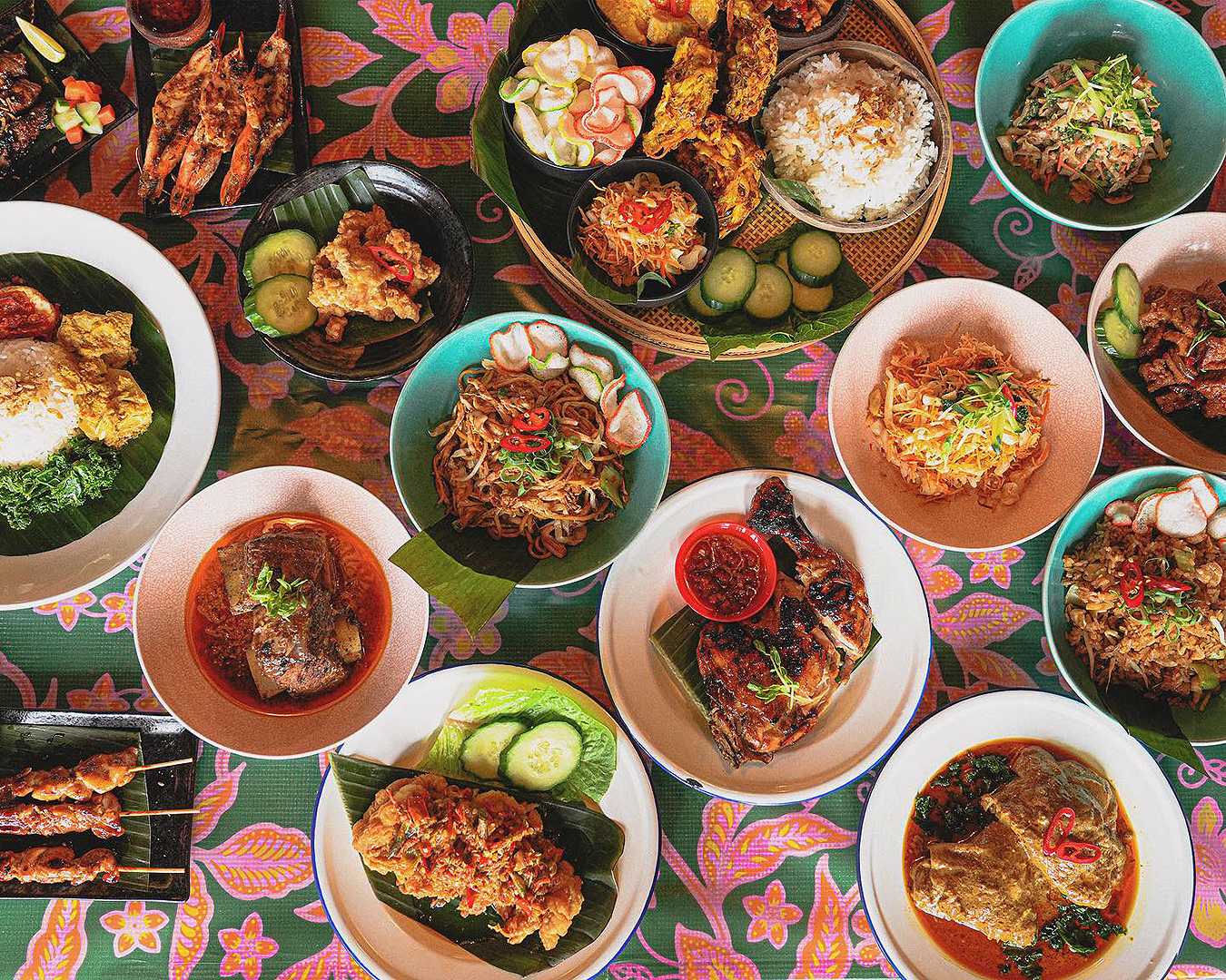 A table bursting with Indonesian goodness at Bali Nights.