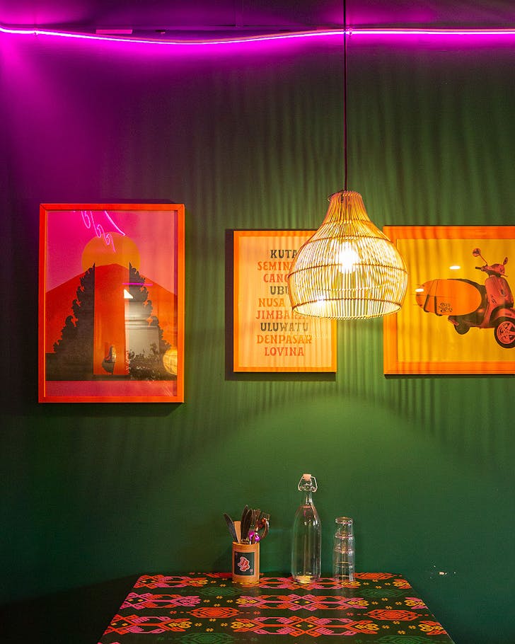 The lush tropical interior at Bali Nights in Ponsonby.