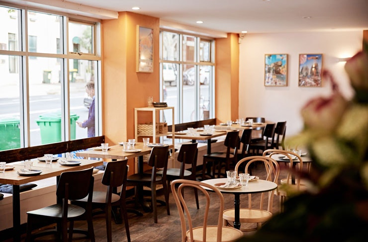 The dining room at Bar Nina. 