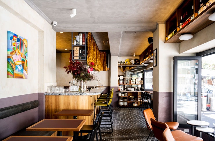 The dining room at Bar Sopra. 