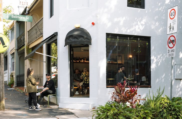 the exterior of surry hills restaurant and bar copains
