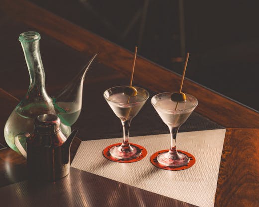 Dirty martini at Bar Herbs in Sydney CBD