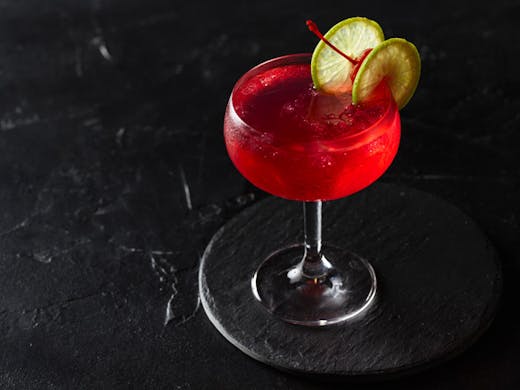 A Raspberry Vodka Martini 