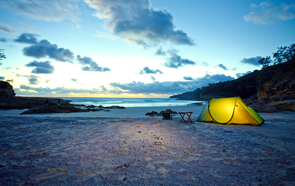 a tent on a beach