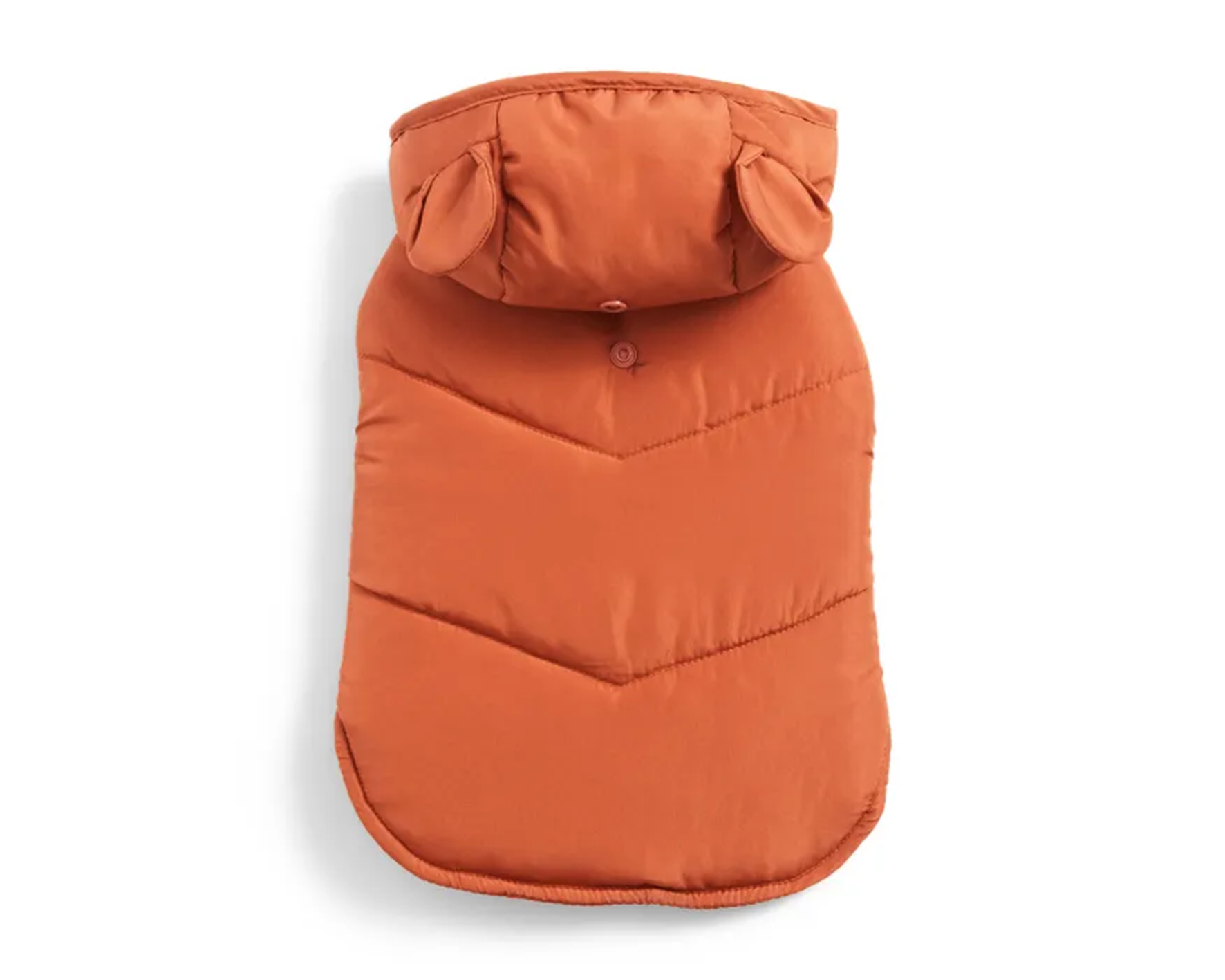 All Day Quilted Bear Ear Dog Jacket in burnt orange