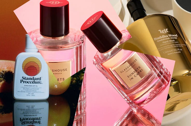 A collage of beauty gifts
