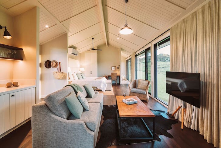 inside a Luxury Pavilion cabin at Beechmont Estate