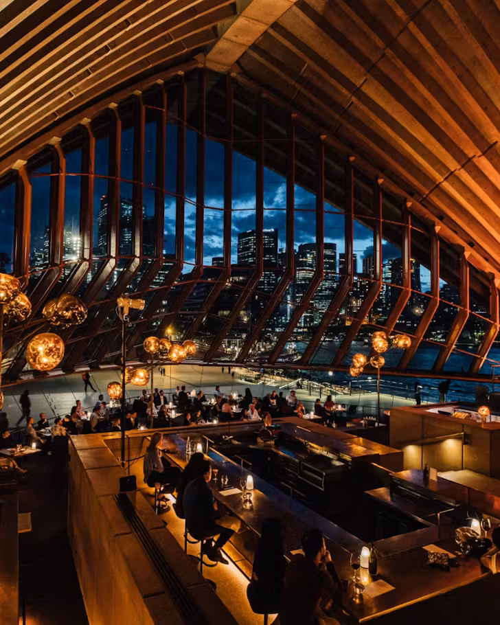 bennelong at night under the sydney opera house sails, best sydney restaurants 