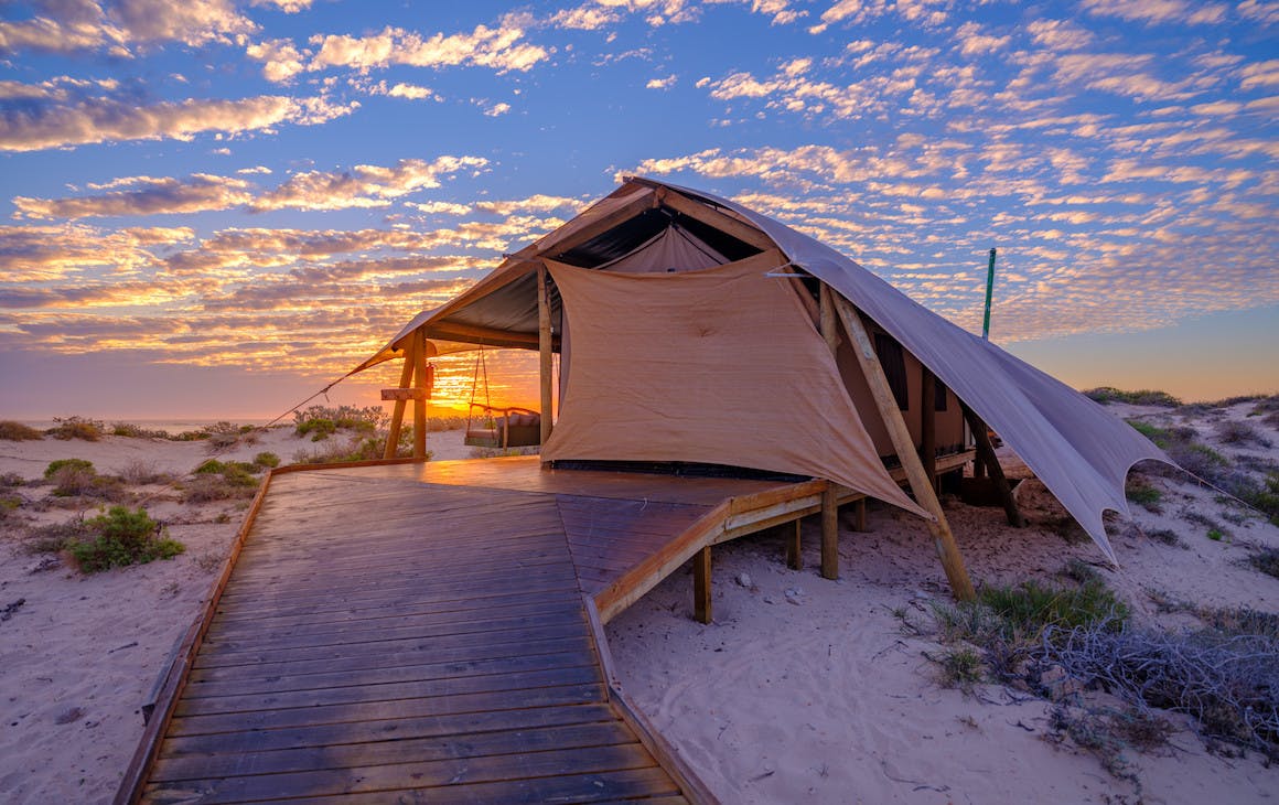 a tent at Sal Salis eco retreat in Exmouth
