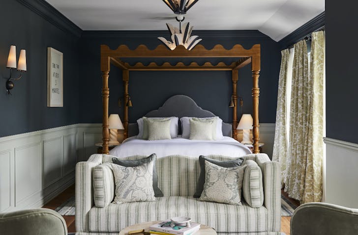 A four poster bed at Osborn House, one of the best hotels in NSW