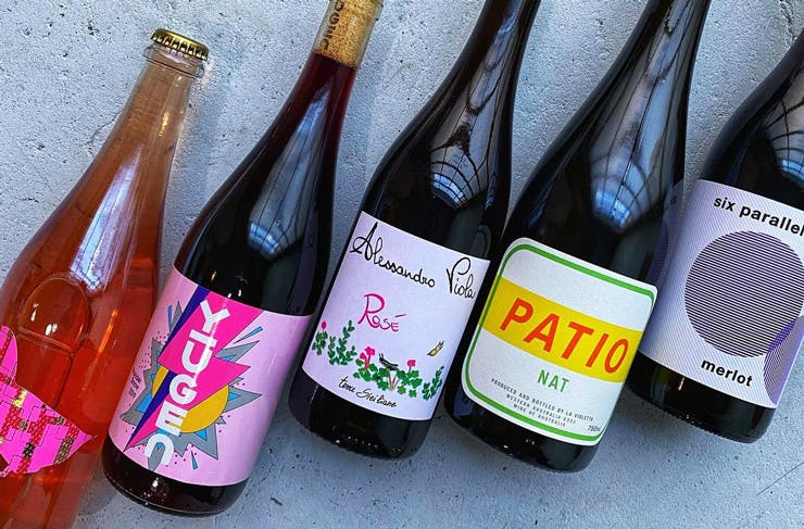 natural wine bottles