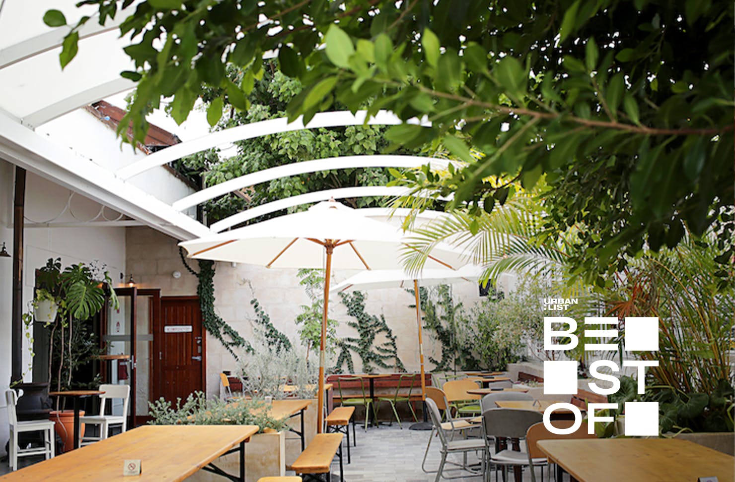 A leafy courtyard at one of Perth's best bars