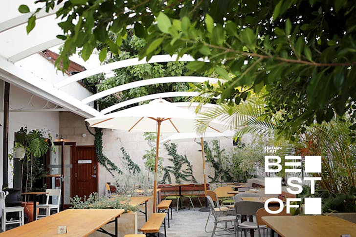 A leafy courtyard at one of Perth's best bars
