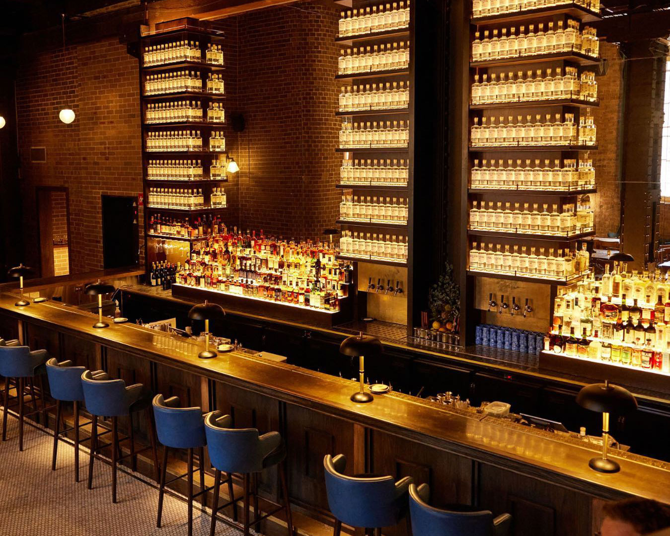 The large bar at Hickson House distillery, one of the best bars in Sydney