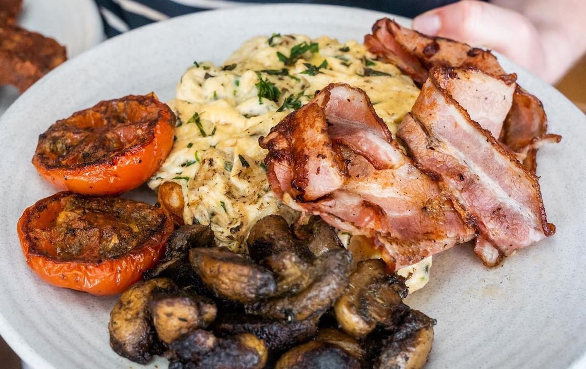 A big breakfast from a cafe in Victoria Park