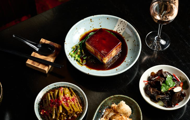 A table of dishes at one of the best Chinese restaurants in Melbourne. 