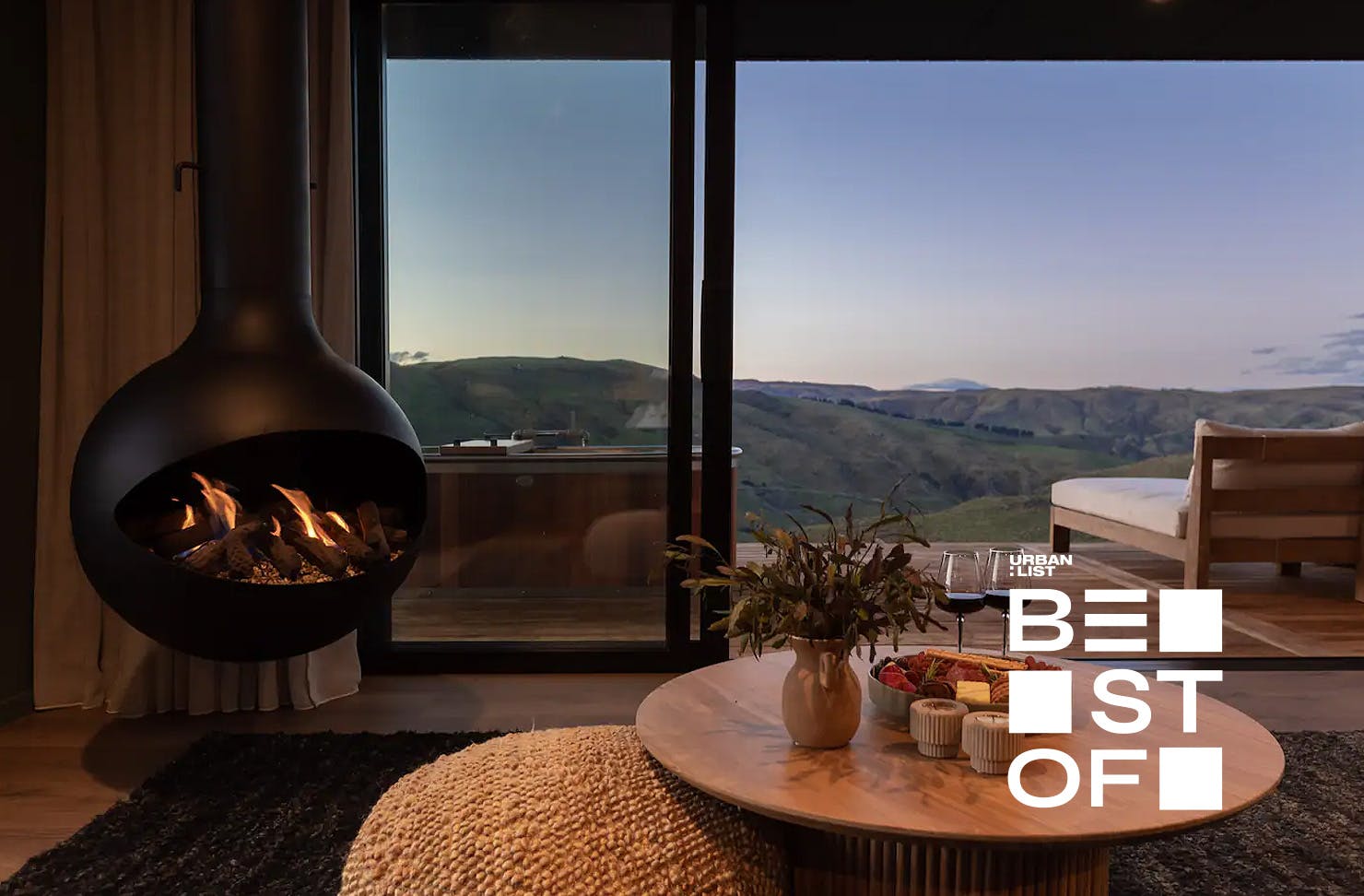 The view out at Fallow Ridge Retreat, one of the best places to stay in Dunedin.