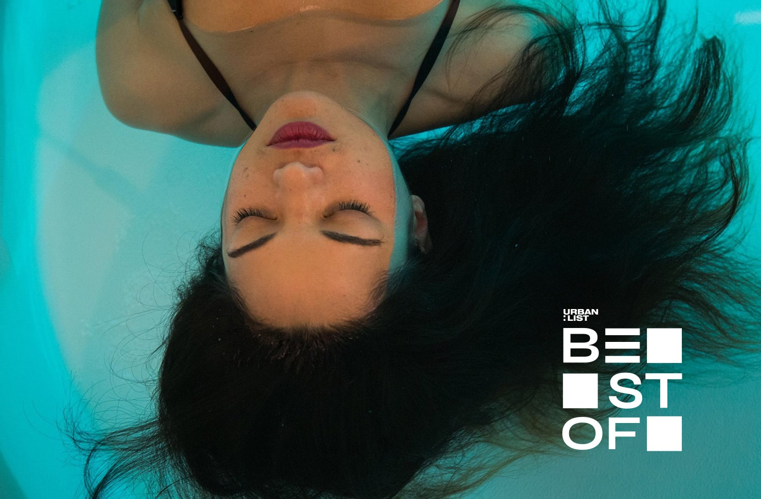 Someone floats in bliss in one of the best float tanks in NZ.