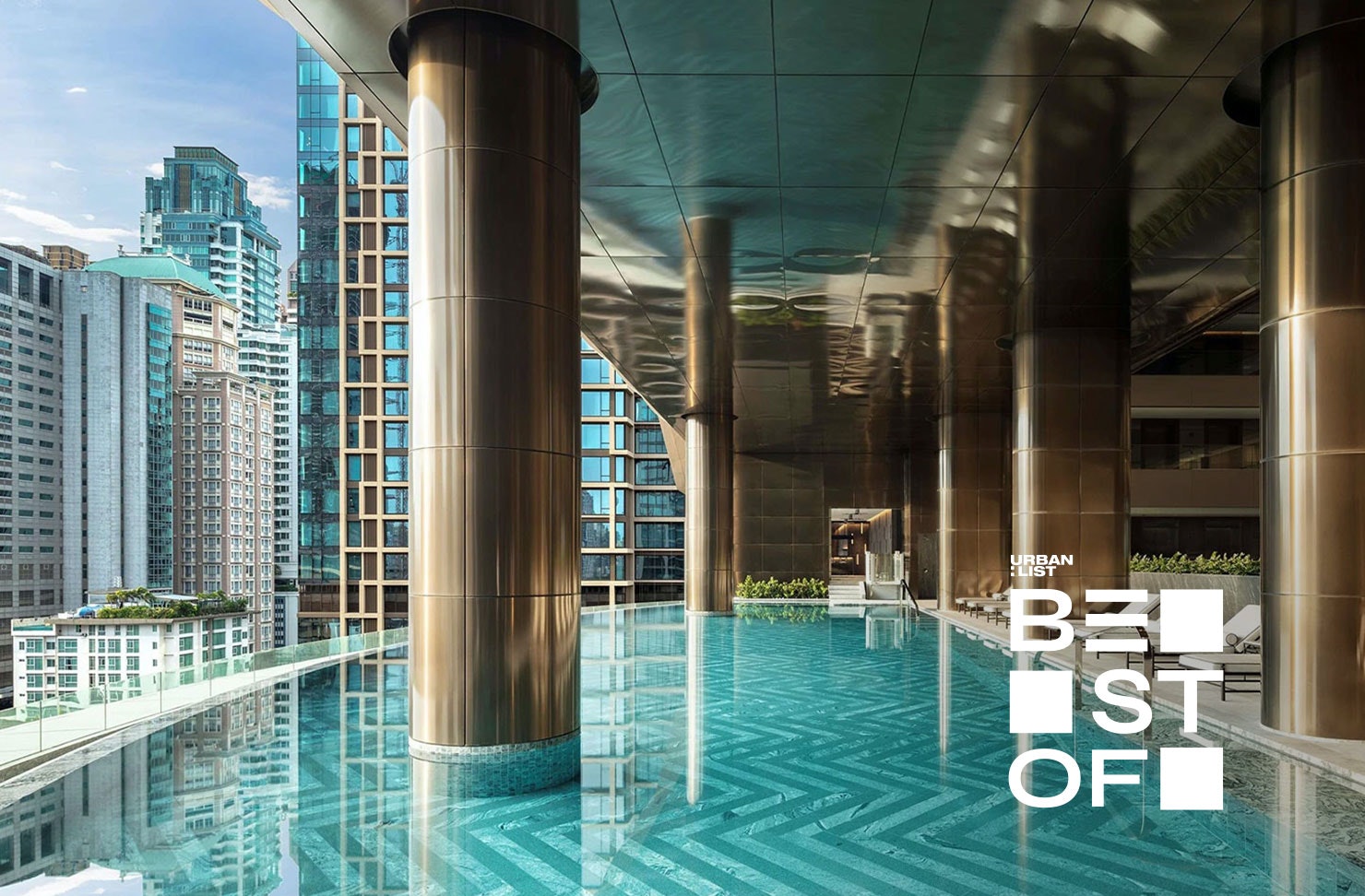 The infinity pool at Sindhorn Kempinski, one of the best hotels in Bangkok