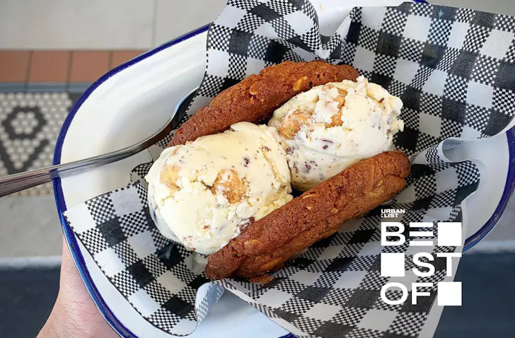 An ice cream sandwich from a Perth gelato shop