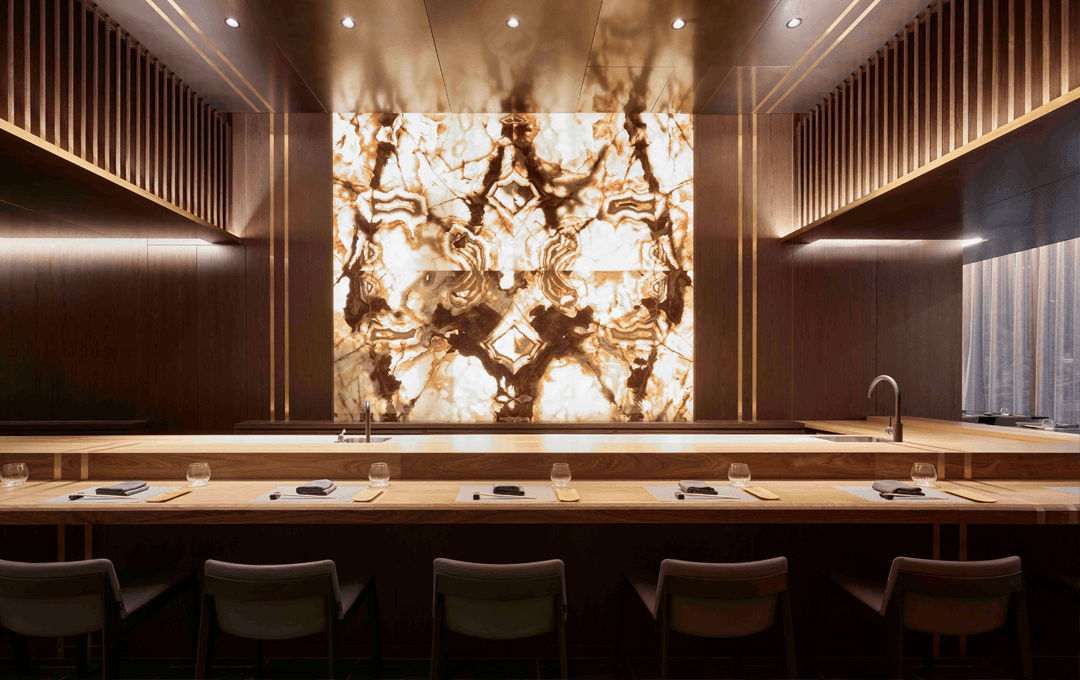 An opulent Japanese omakase restaurant, with dim lights and a neon-lit feature wall that makes it one of Melbourne's best.