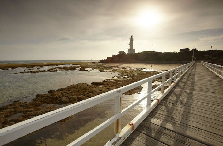 The lighthouse in Queenscliff, Victoria.