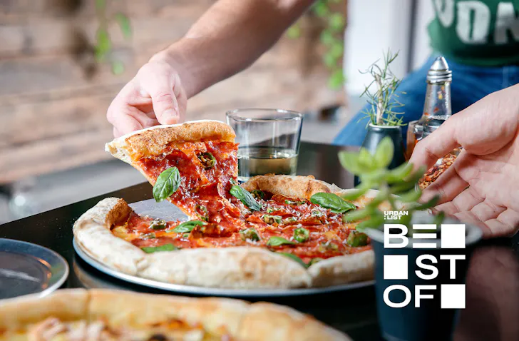 Pizza at a restaurant in Maylands