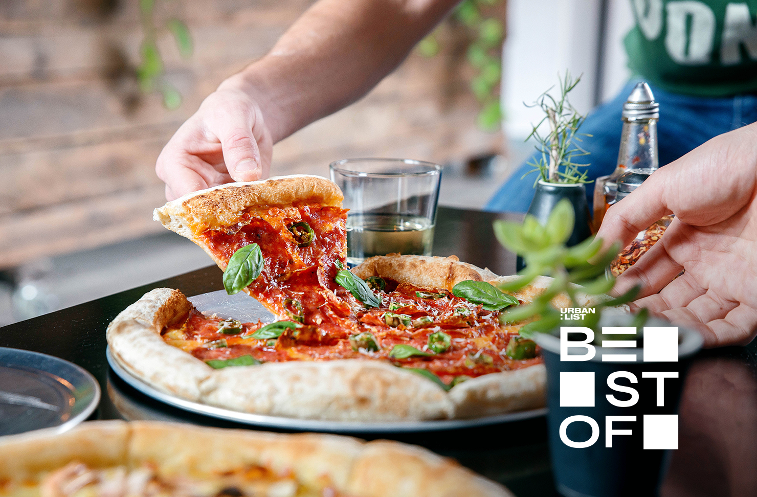 Pizza at a restaurant in Maylands