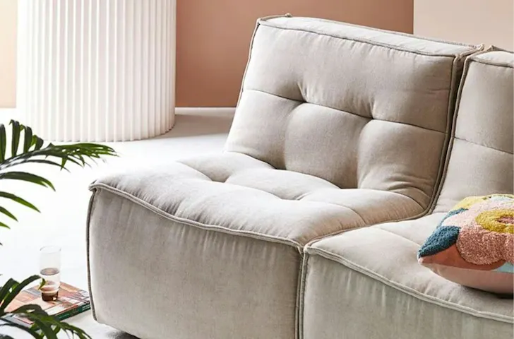The Adairs Otis Lounge Modular Chair one of the best modular sofas in Australia for small spaces