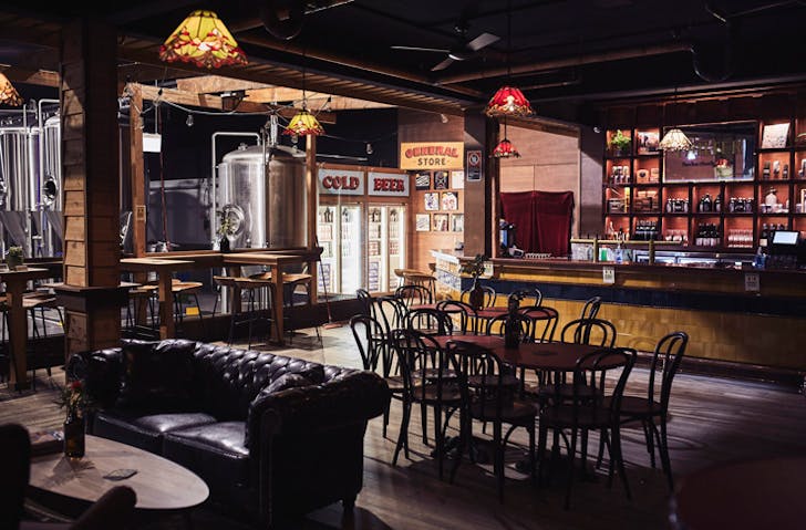 The brewery bar at Philter Bar in Sydney. 