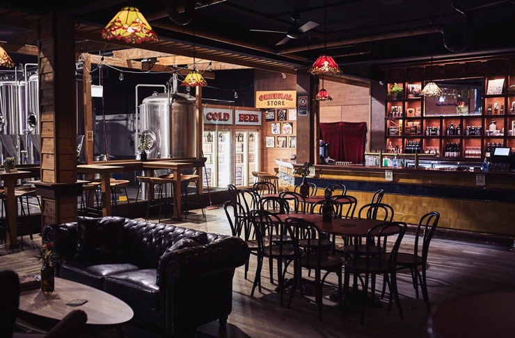 The brewery bar at Philter Bar in Sydney. 