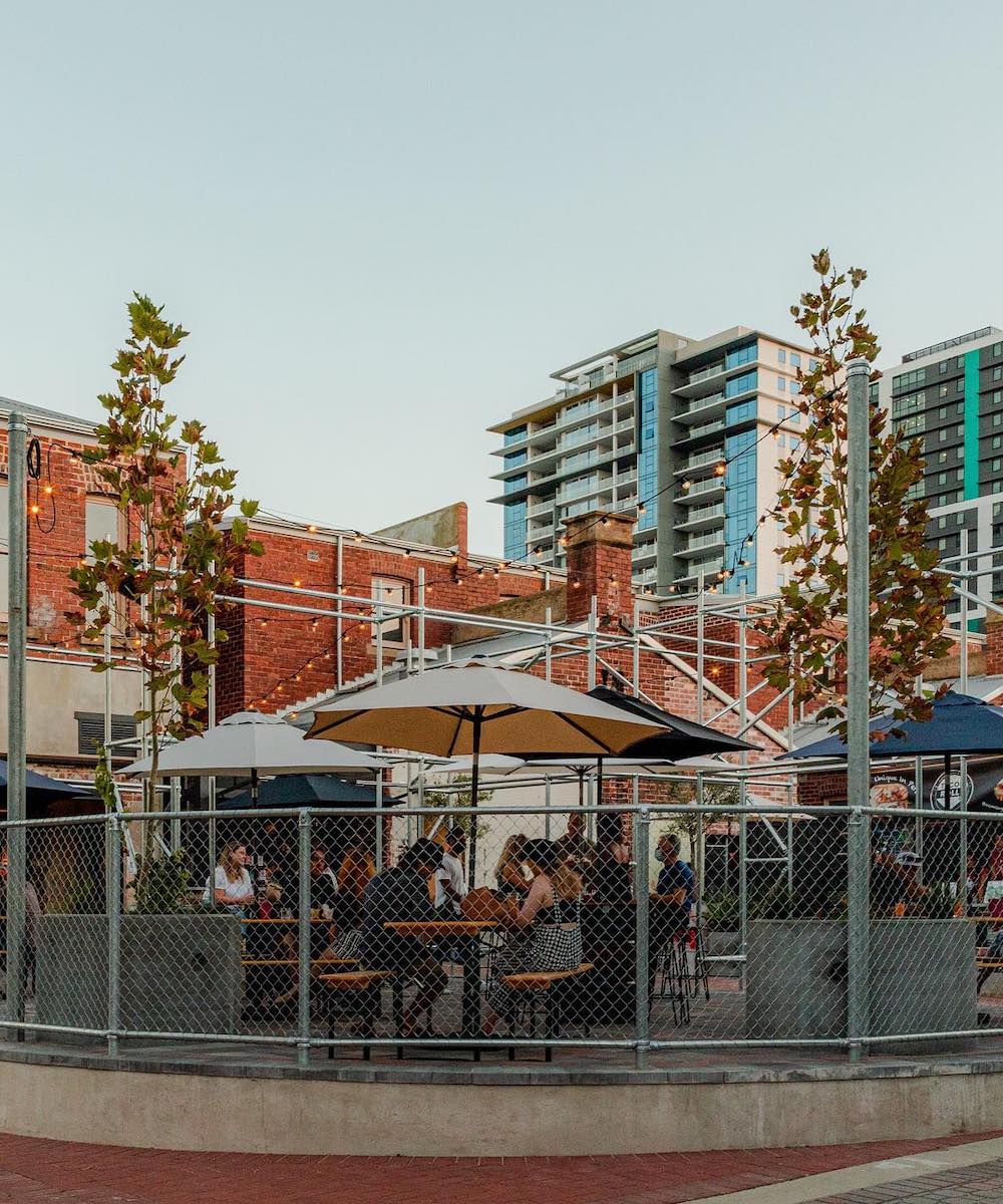 the alfresco area at Ruin Bar