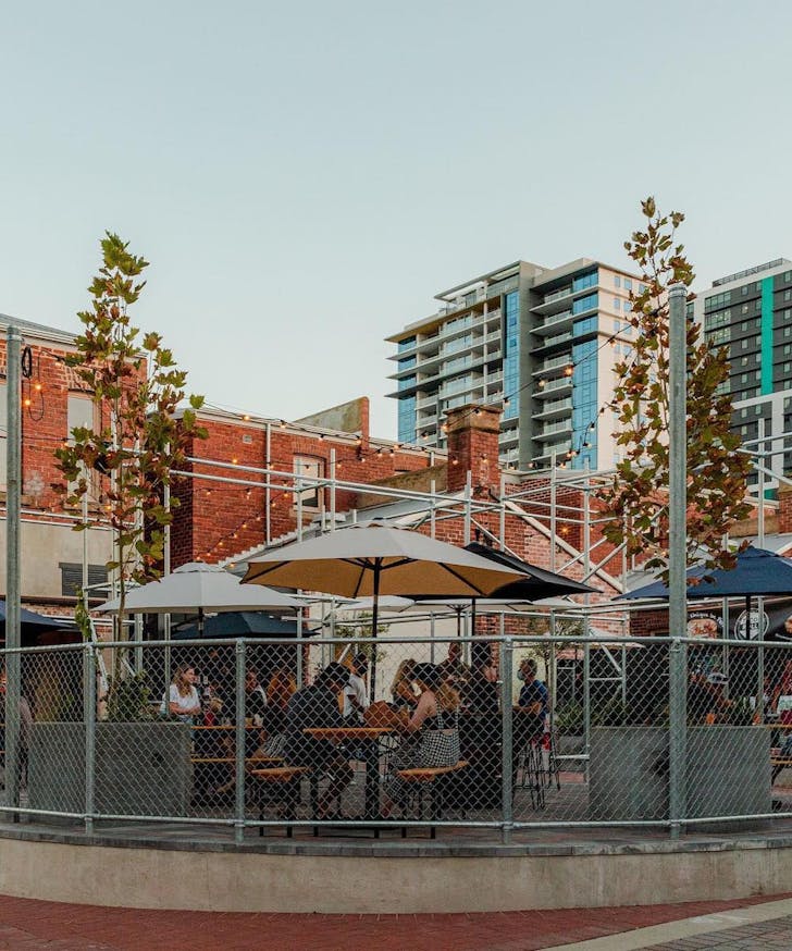 the alfresco area at Ruin Bar