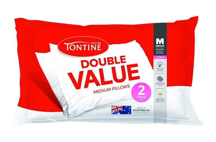 The Tontine Double Value Pillow Duo Pack, one of the best pillows in Australia