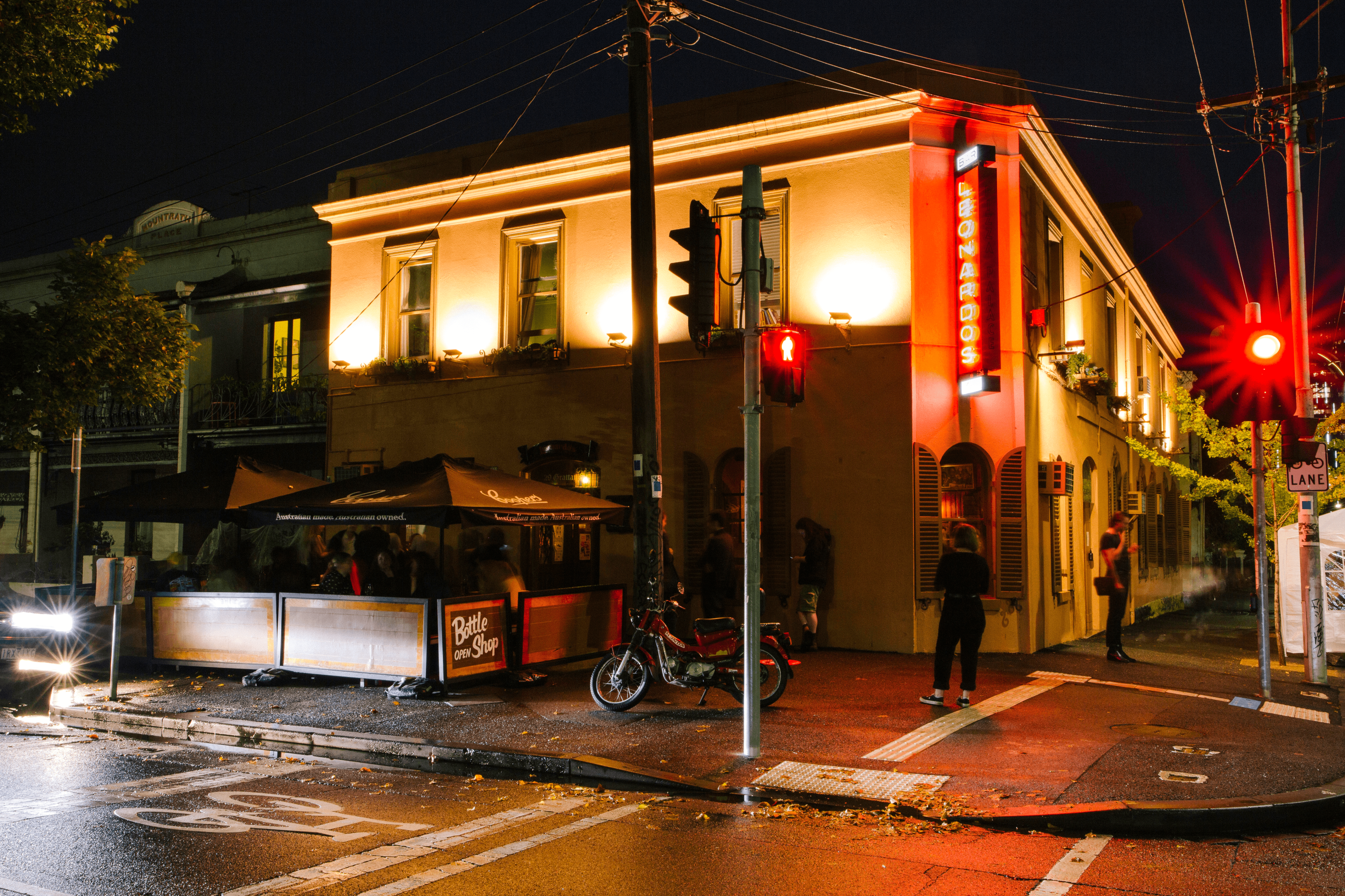 The exterior of Leonardo's Pizza Palace in Melbourne, who serve up some of the best pizza in Melbourne during 2023.