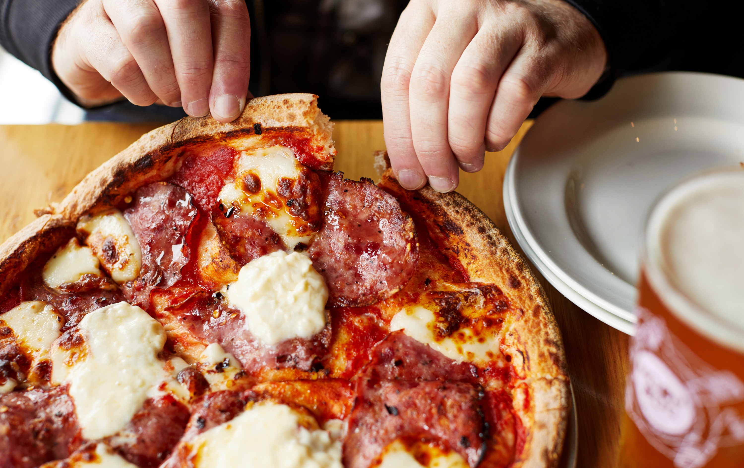 Looking for the best pizza in Melbourne? This buffalo cheese covered slice from Primo may be it.