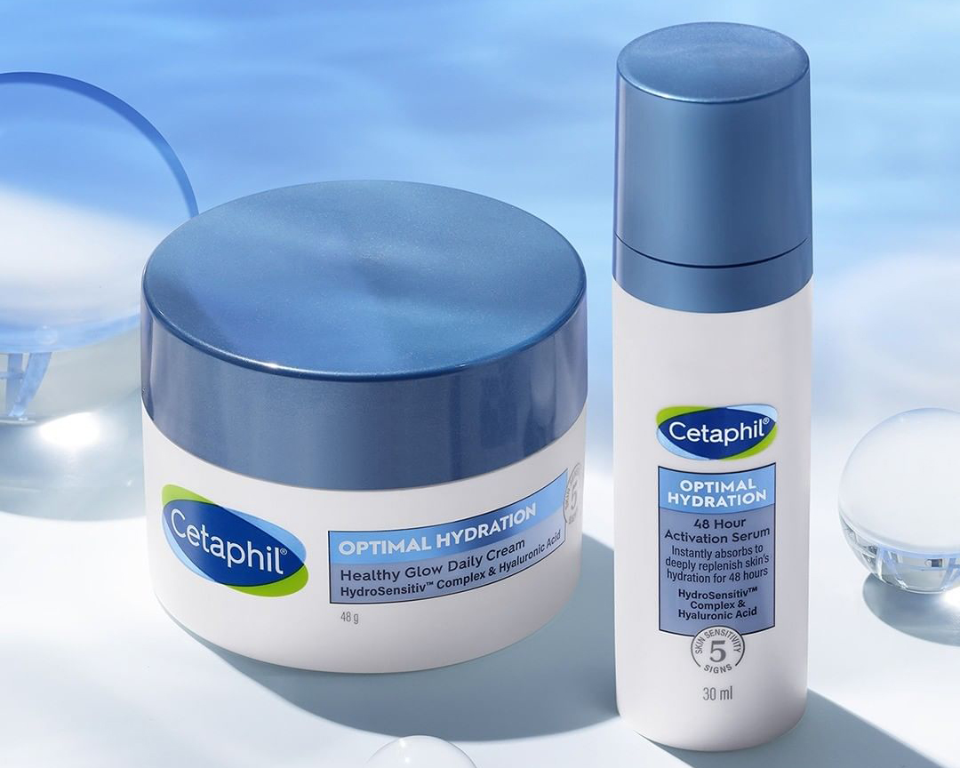 Cetaphil's optimal hydration products.