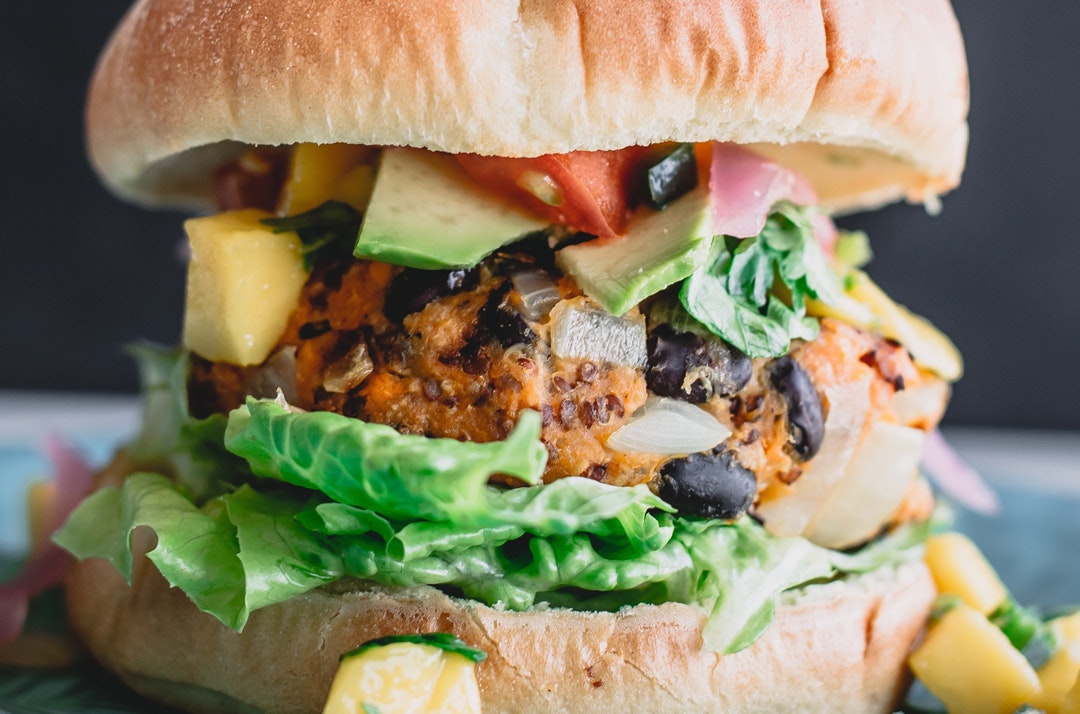 A vegan burger.