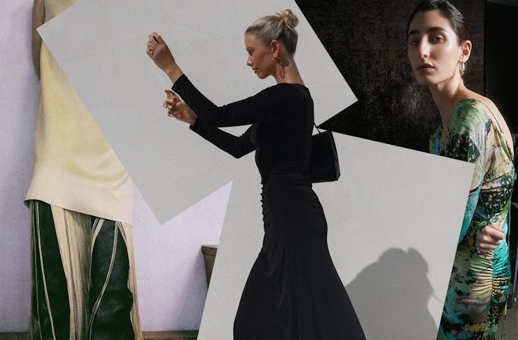 A collage of some of the best winter dresses you can shop on The Iconic. 